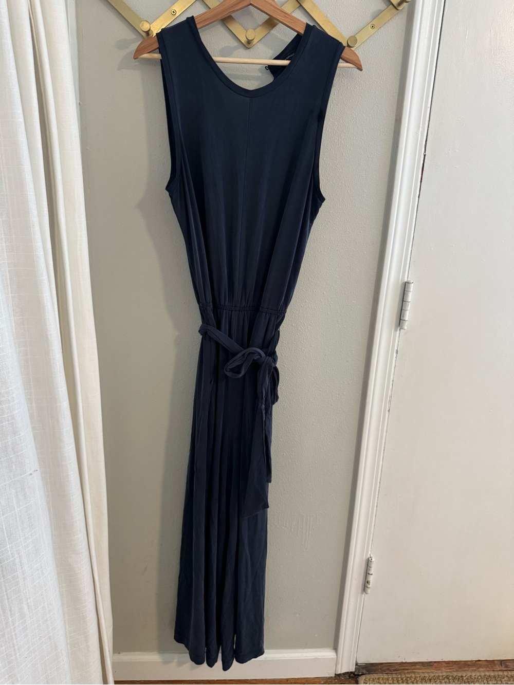 Banana Republic Navy Waist-Tie Jumpsuit